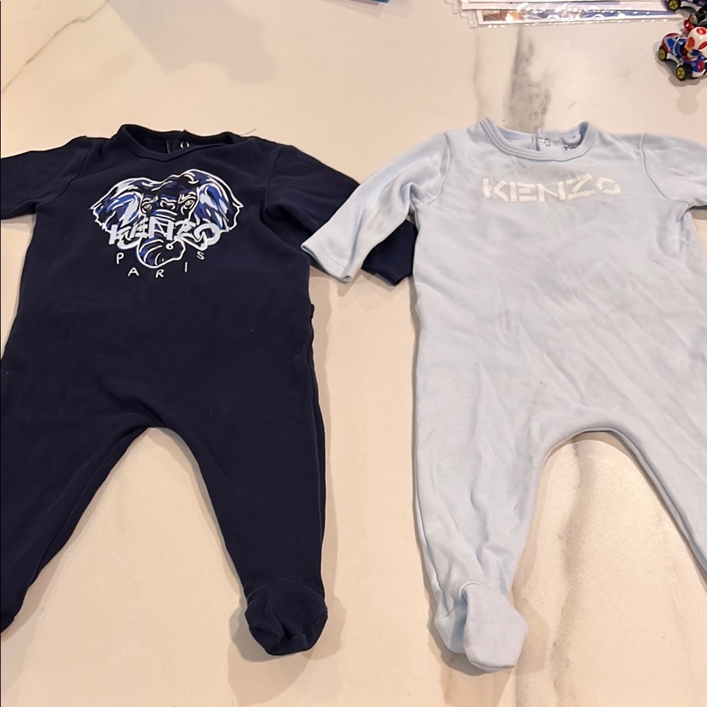 Kenzo Blue and Black Footies One Piece
